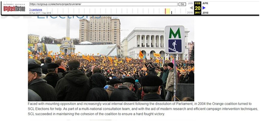 wayback machine orange revolution Ukraine