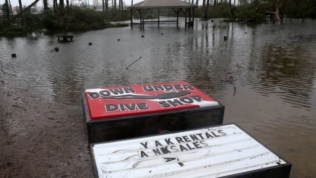 Gulf Shores in Alabama hosted Sally's landfall and its torrential rain