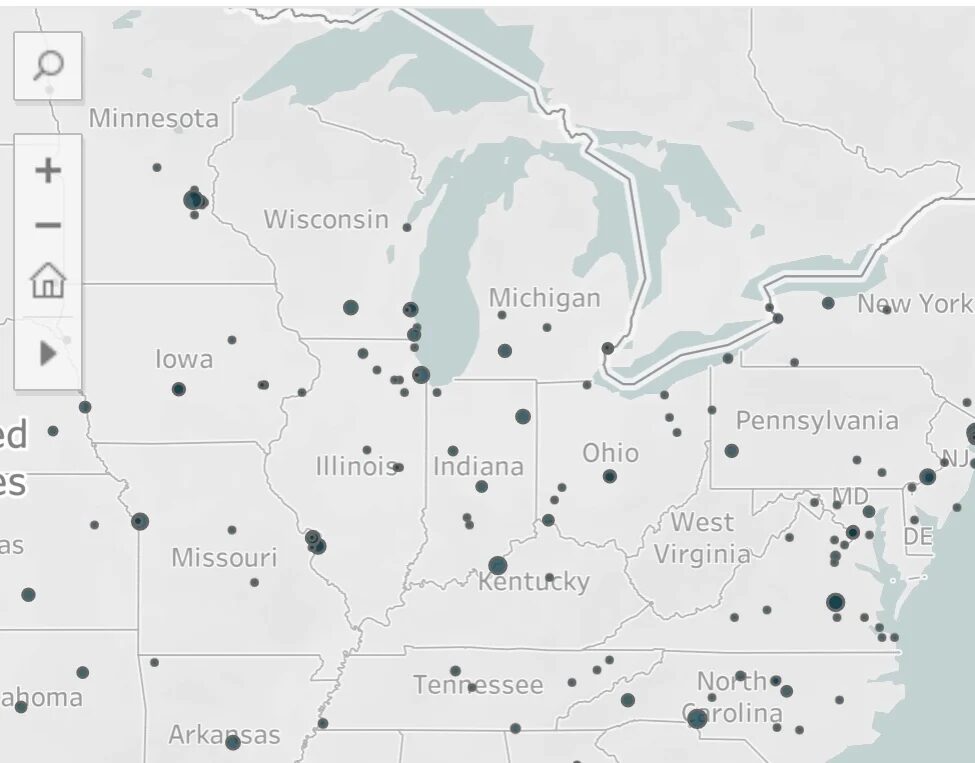 Midwest riot locations