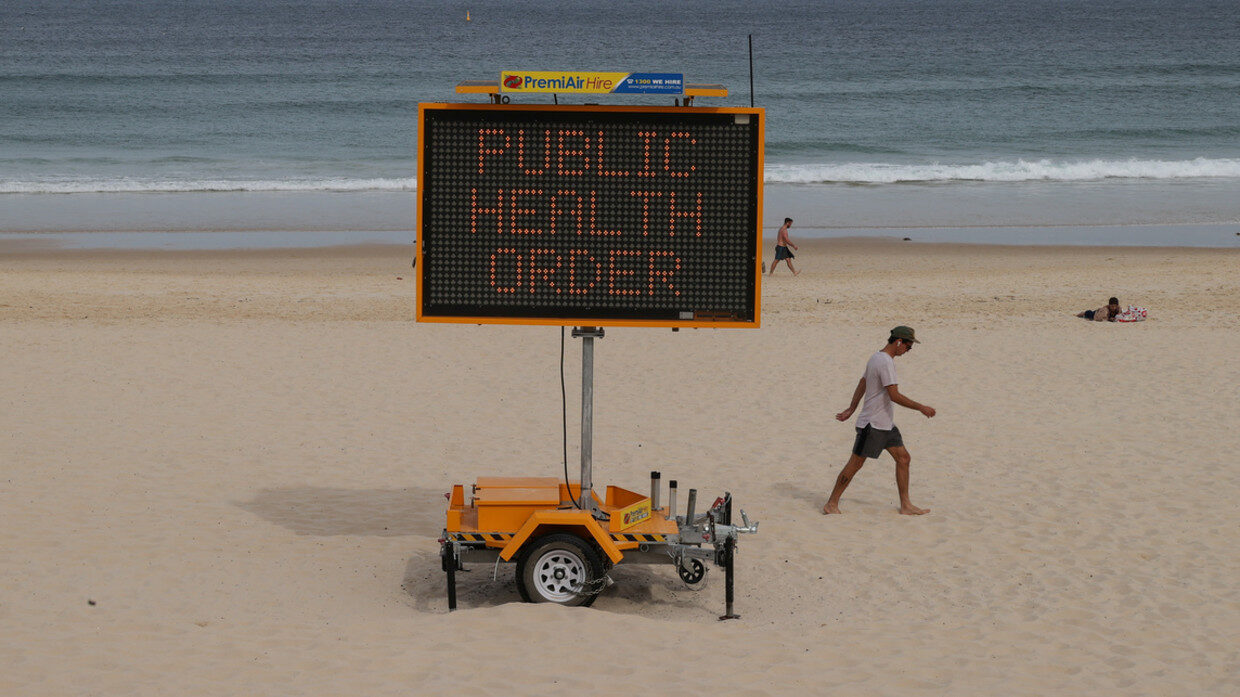 Click to enlarge australia beach public health notice