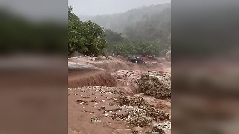 greek beach washed away Ionas kefalonia
