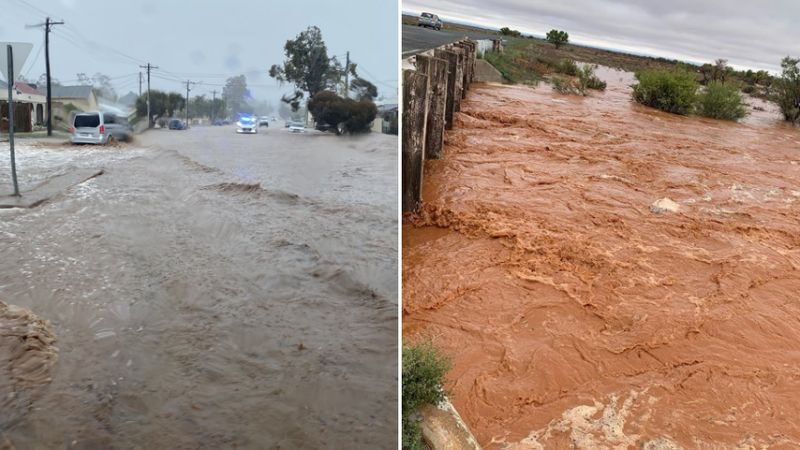 Despite localised flooding, Broken Hill residents were delighted to see the rainfall.