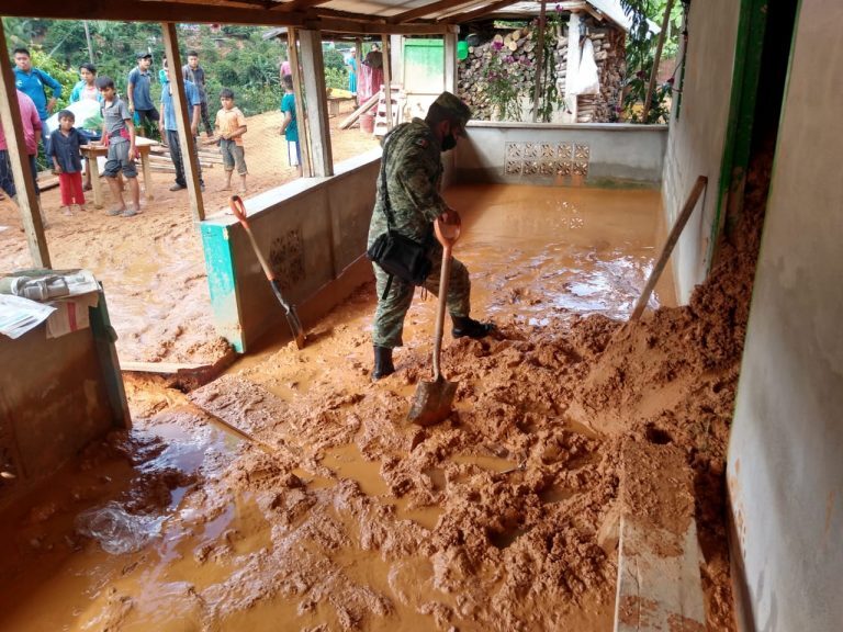 Flood damage in Oaxaca, Mexico, September 2020.