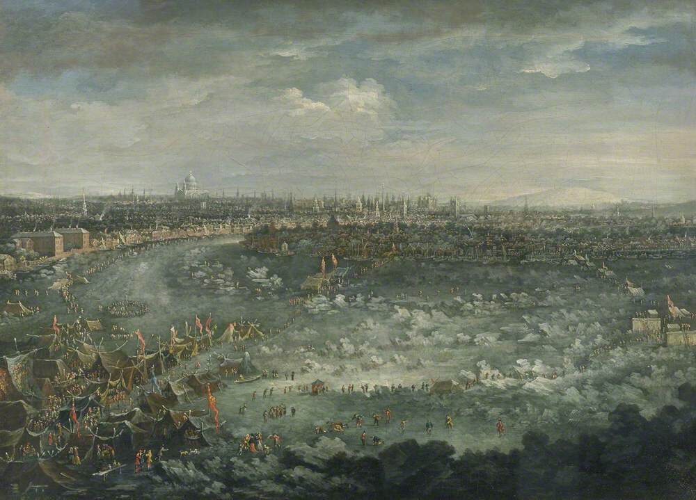 The Thames during the Great Frost of 1739