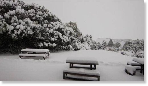 Aoraki Mt Cook resident Charlie Hobbs said 27 centimetres of snow fell in the village overnight on Sunday with snowfall 