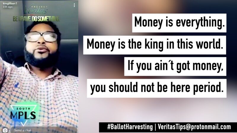 Click to enlarge ballot harvesting Screenshot Project Veritas