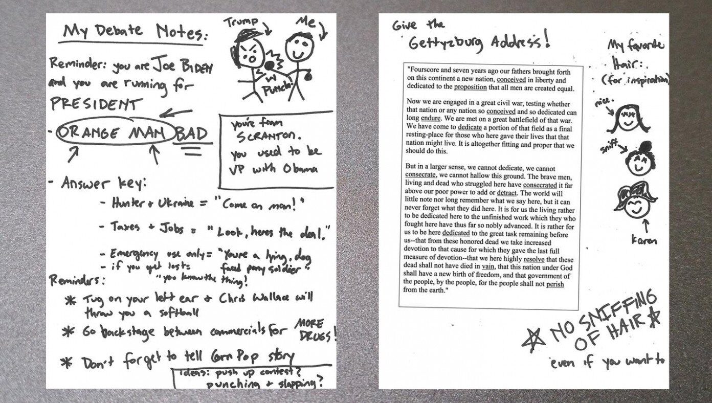 joe biden debate notes
