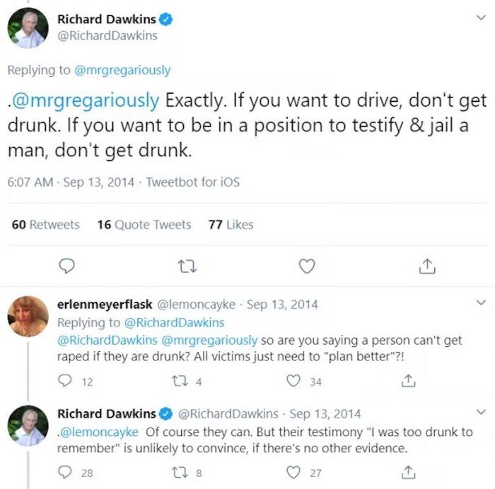 Click to enlarge Richard Dawkins tweet