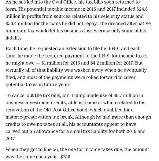 New york times trump tax returns