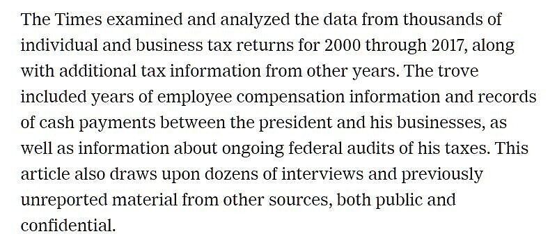 new york times trump tax returns