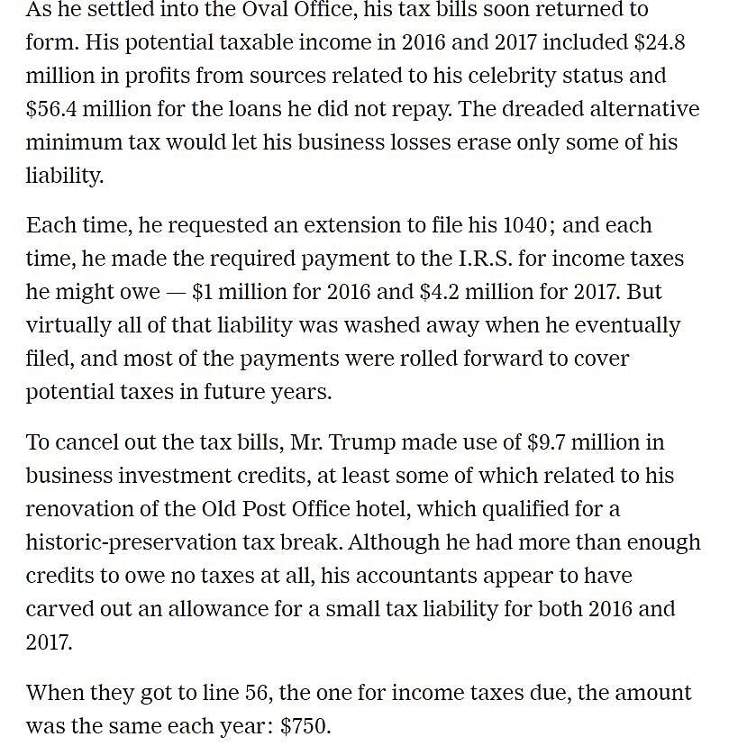 new york times trump tax returns