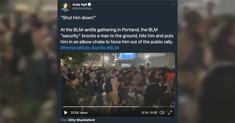 Click to enlarge BLM security guard choke hold