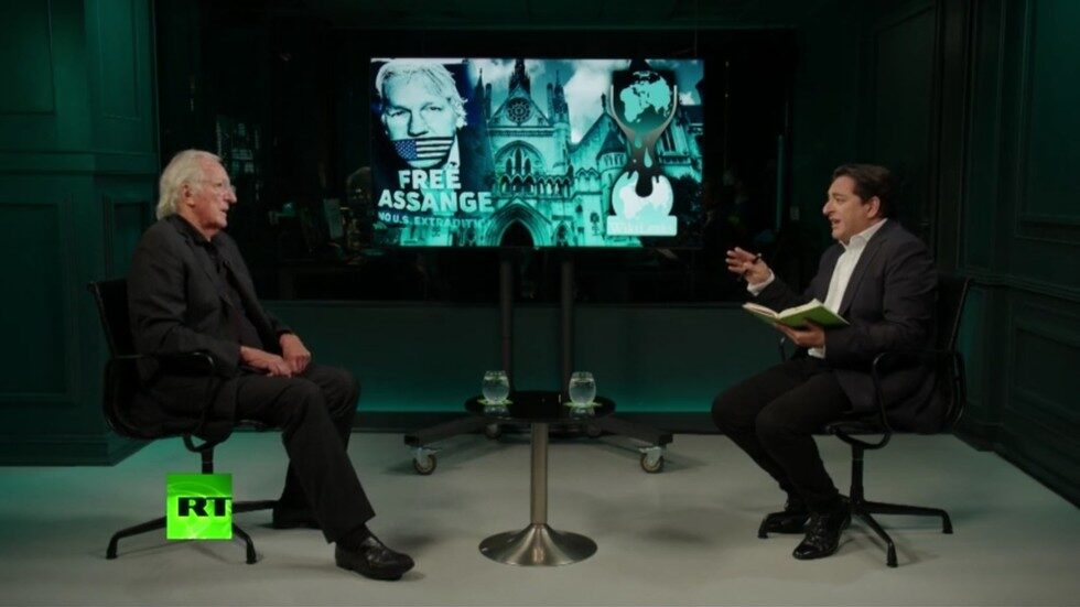 Click to enlarge john pilger interview assange RT