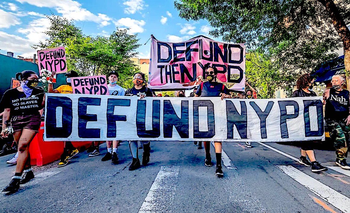 Click to enlarge Defund the Police march