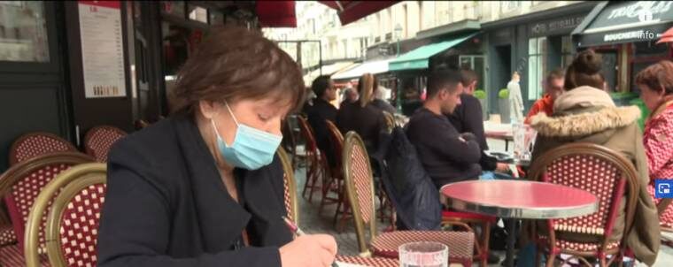 Click to enlarge France cafe mask