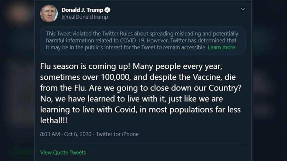 trump covid tweet