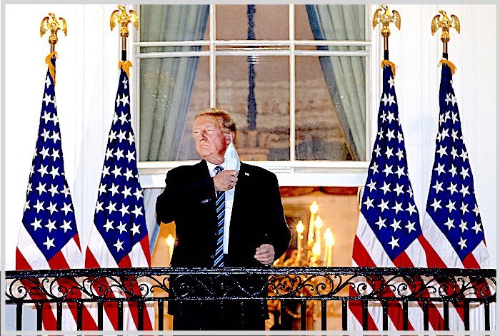 Trump balcony mask
