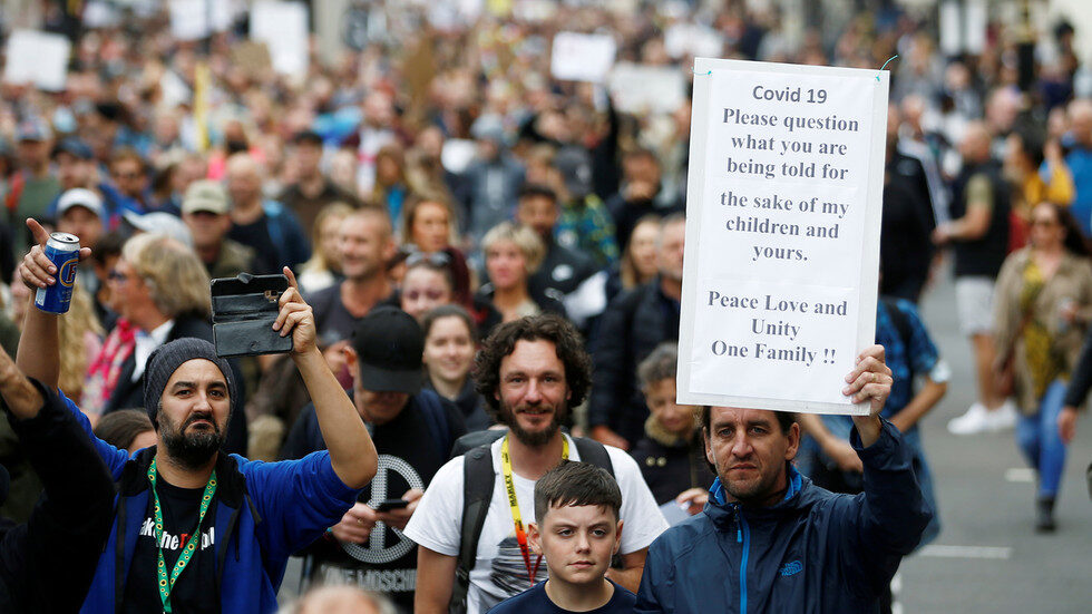 Anti-lockdown protest in London