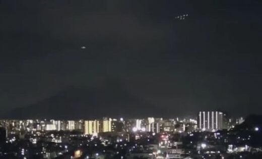 'UFO' seen being 'followed through sky' by mysterious orbs in Japan