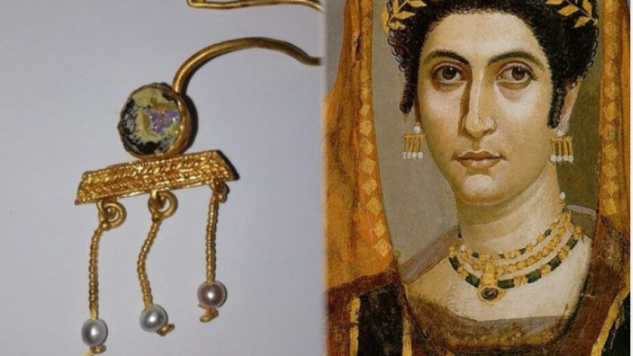bulgaria roman earring portrait