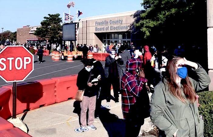 Click to enlarge voters queue