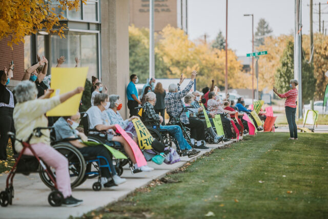 Click to enlarge Greely nursing home protest