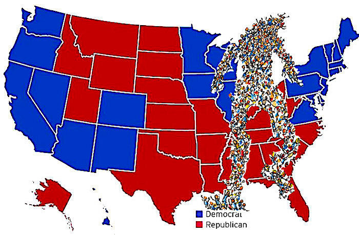 Click to enlarge Presidential Poll and Map