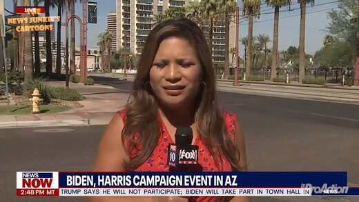 Shocked reporter says NO one showed up at Biden and Harris event  -  Video
