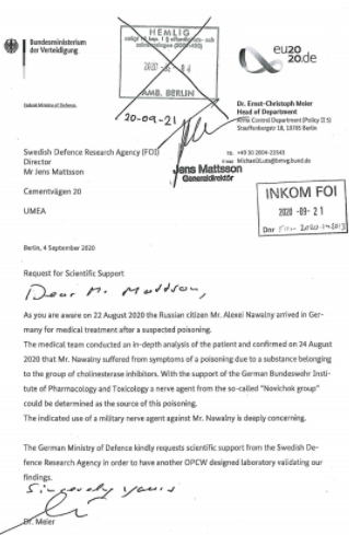 germany novichok letter