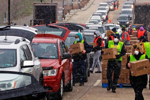 Click to enlarge food bank line