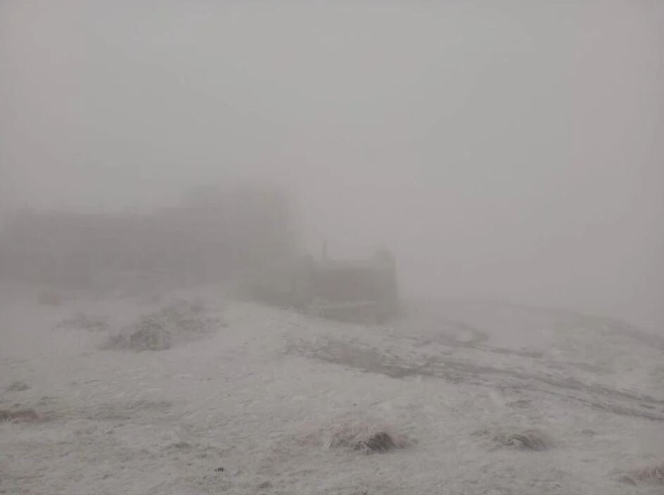 Snow in Carpathians, October 2020