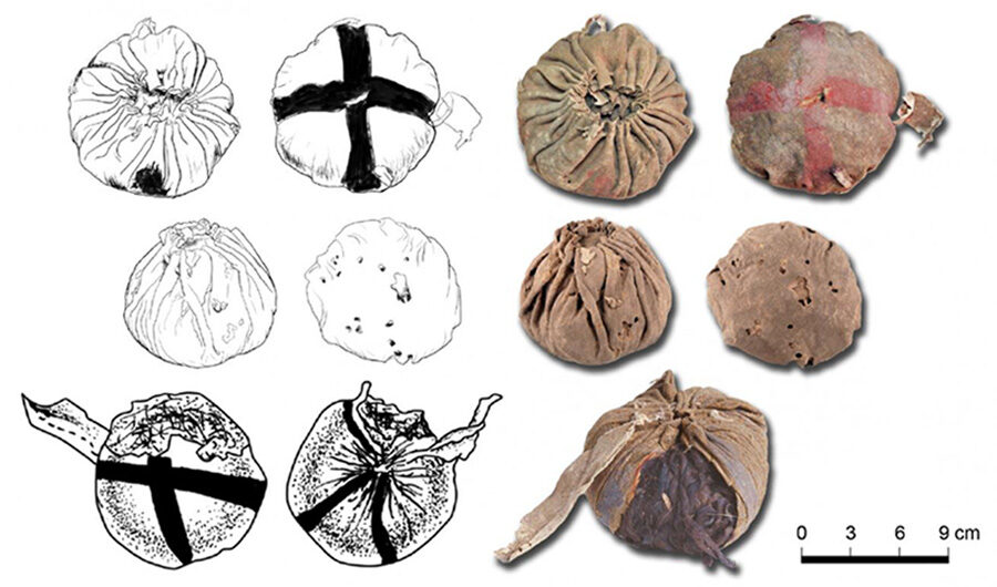 Click to enlarge Ancient Leather Balls