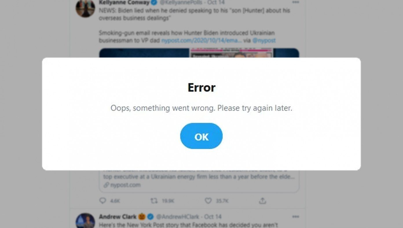 Twitter error