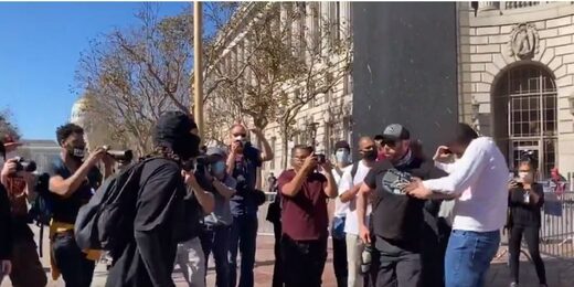 Antifa mob assault black free speech activist in San Francisco