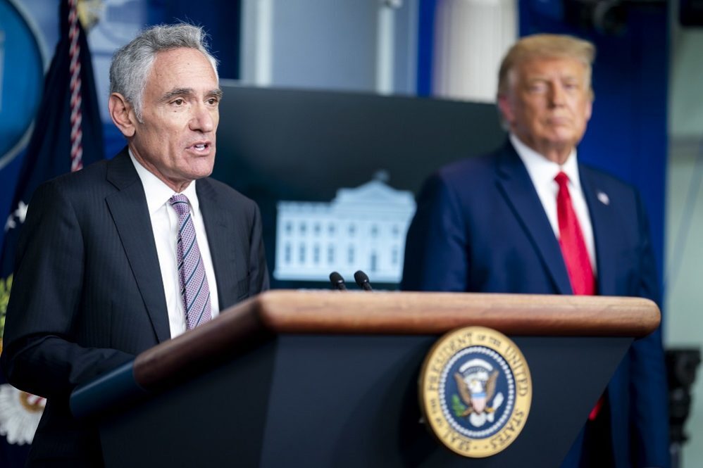 Click to enlarge scott atlas covid press conference trump