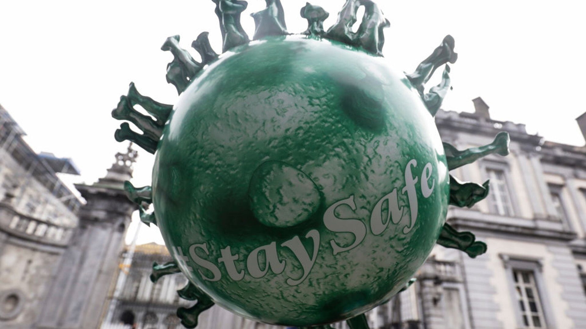 covid sculpture stay safe