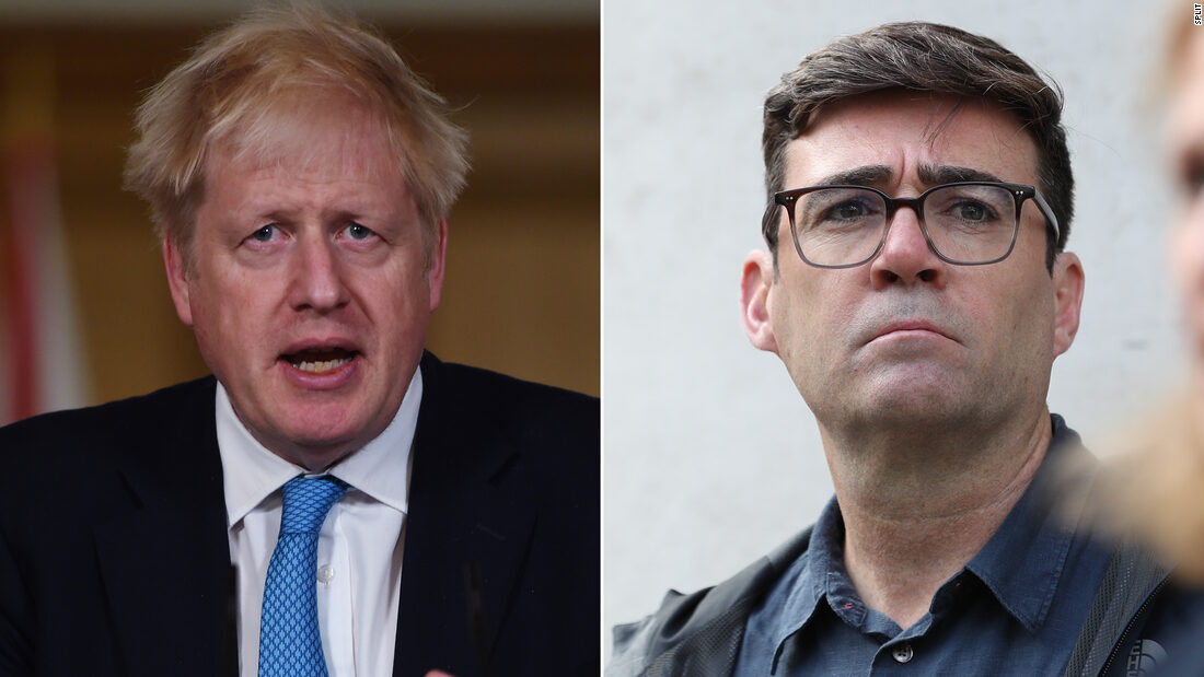 Boris johnson Andy burnham manchester covid