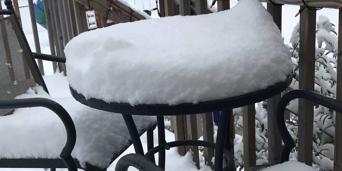 Heavy snow fell across parts of Iowa on October 19th.