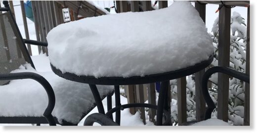 Heavy snow fell across parts of Iowa on October 19th.