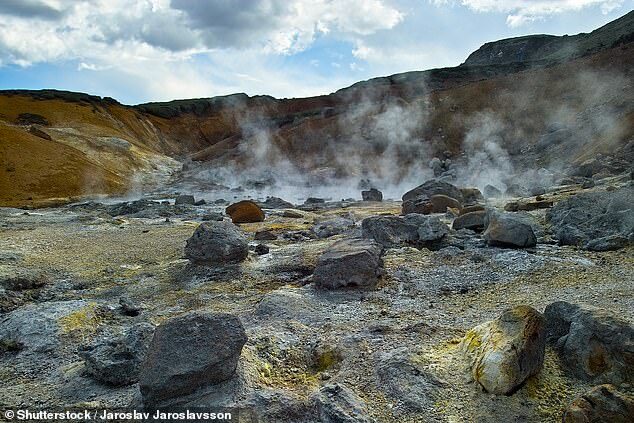 Click to enlarge The Krysuvik geothermal area near Reykjavik
