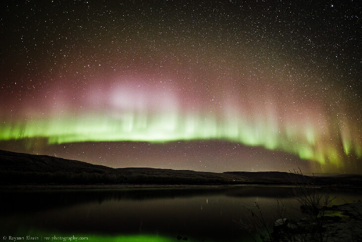 Click to enlarge Auroras are still glowing red @ Utsjoki, Finnish Lapland