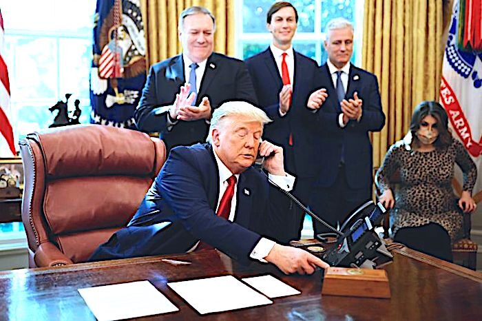 Click to enlarge Trump on phone