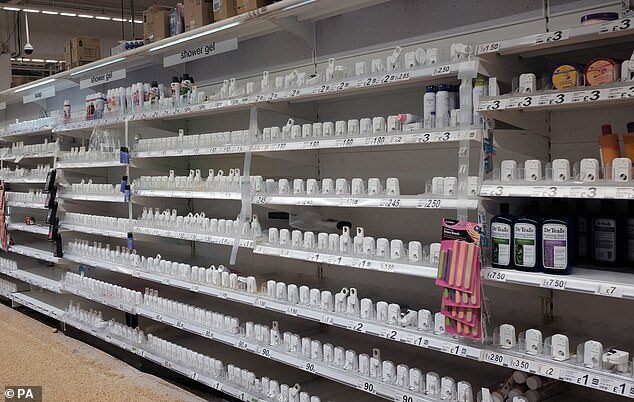 empty shelves