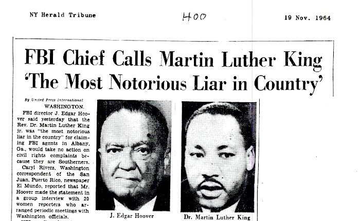 Click to enlarge Martin Luther King news item