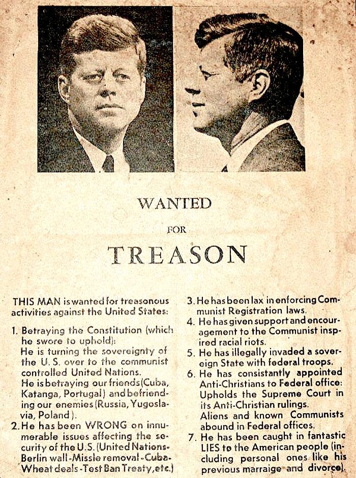 Click to enlarge JFK wanted for treason