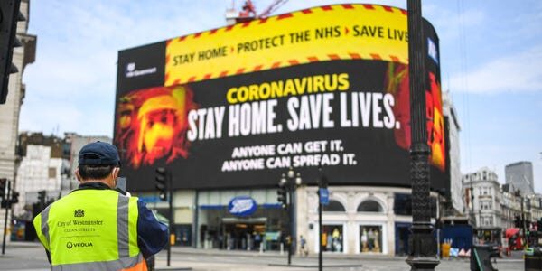 uk covid billboard
