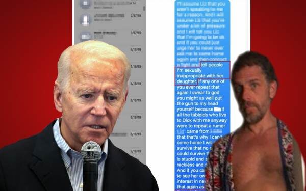 joe biden hunter text messages minor child