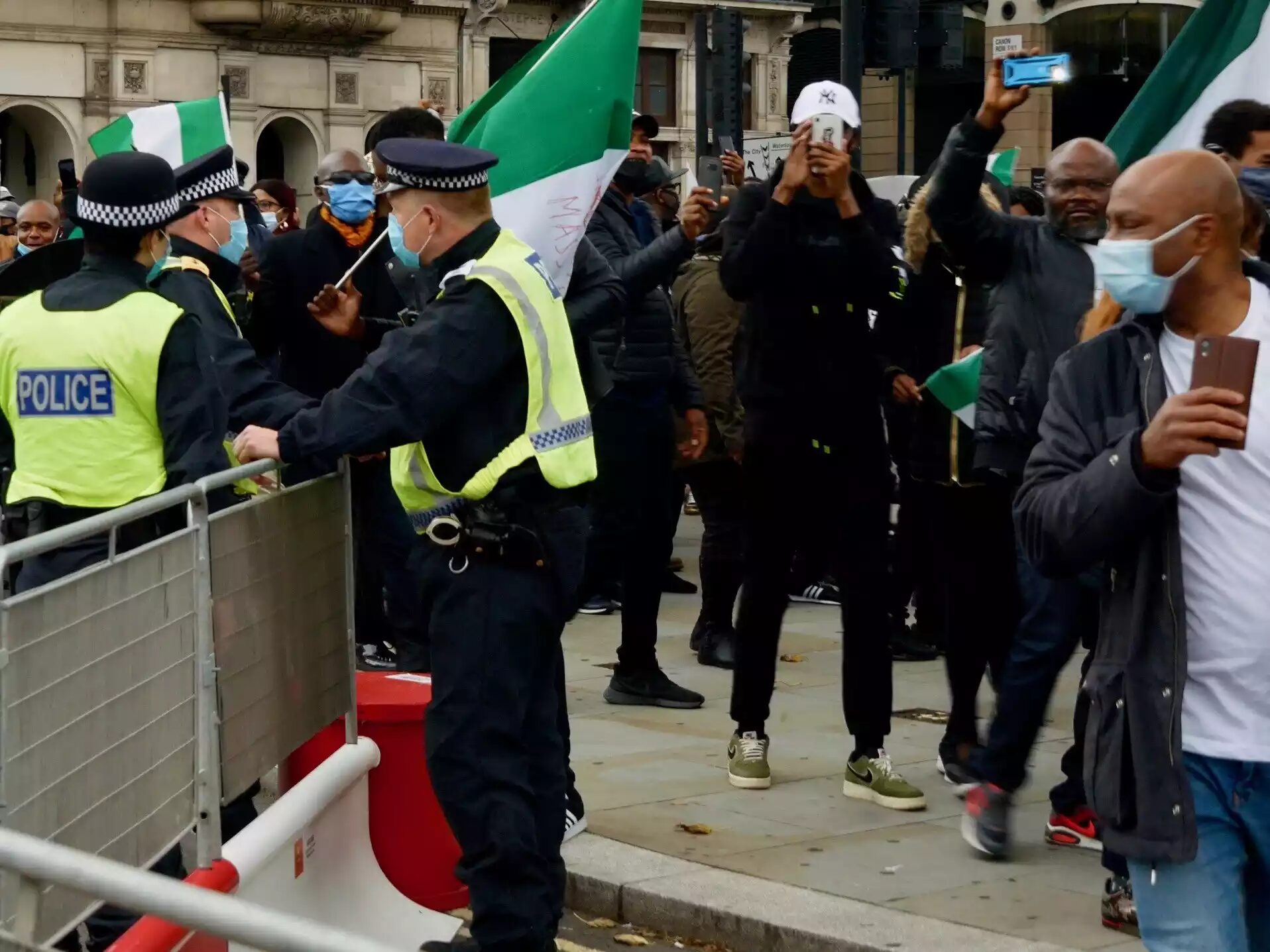 Click to enlarge protesters London 1
