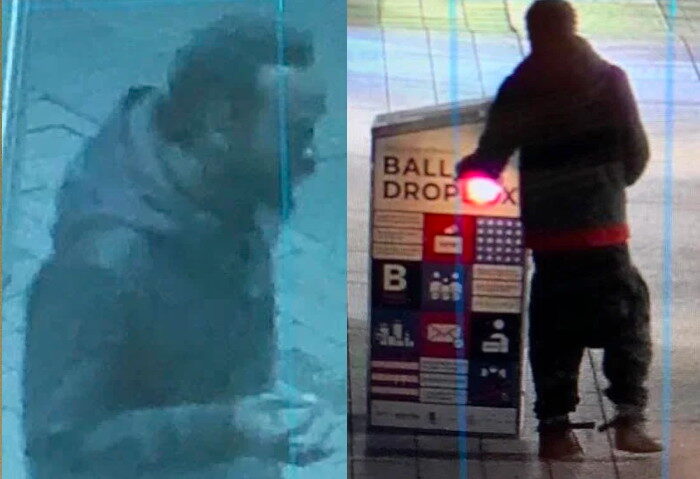 Suspect ballot box fire
