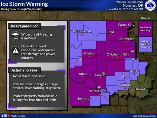 Click to enlarge ice storm warning